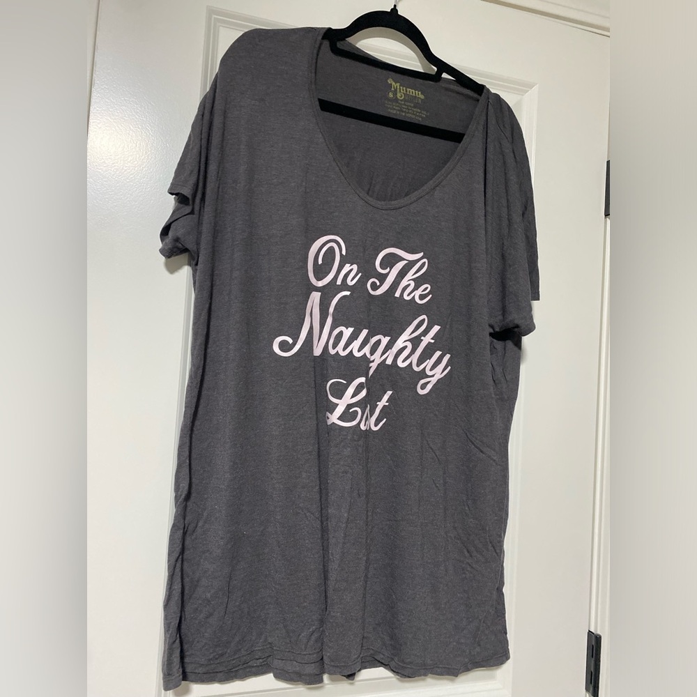 Show Me Your MUMU “On the Naughty List” Sleep Long Tee Pajamas